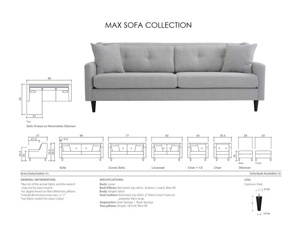 Max Sofa and Sectional Series - Parliament Interiors