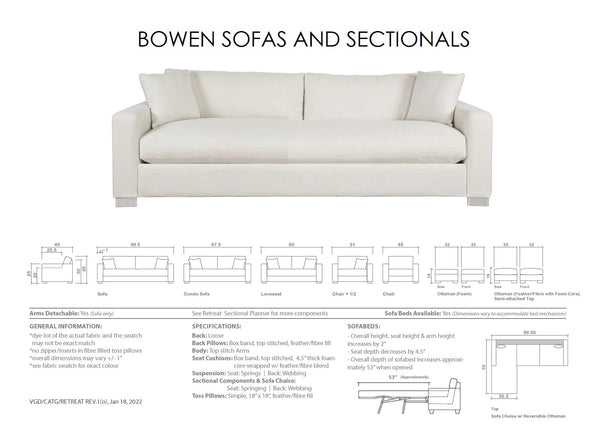 Bowen Sofa and Sectional Series - Parliament Interiors
