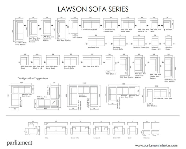 Lawson Sofa and Sectional Series - Parliament Interiors