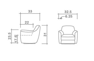 Dane Swivel Chair - Parliament Interiors