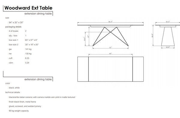 Woodward Extension Dining Table - Parliament Interiors